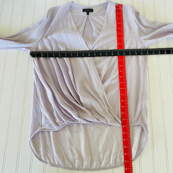 Rag & Bone Silk Lilac top size S/P - Picture 9 of 11
